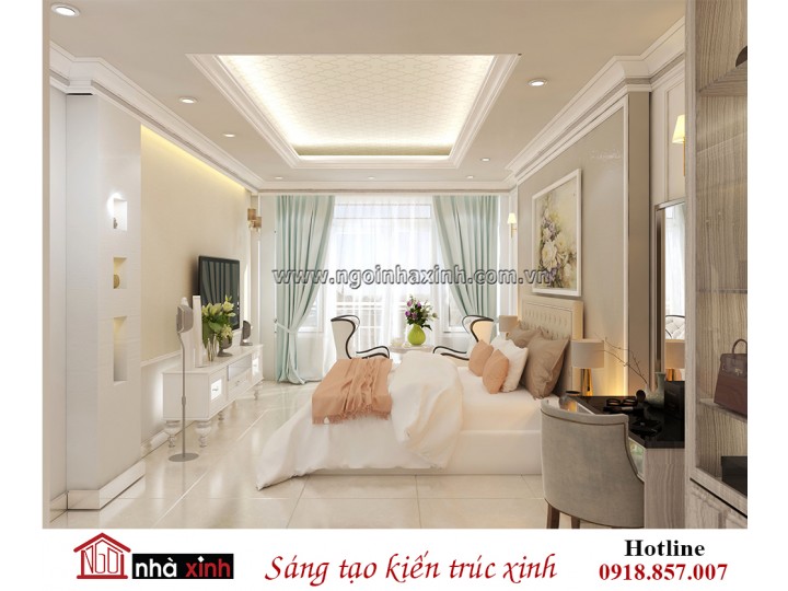 nội thất phòng ngủ đẹp hiện đại nhà chị Xuân ở Phú Nhuận do Nhà Xinh thiết kế