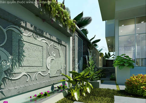tieu canh san vuon biet thu Mẫu thiết kế tiểu cảnh sân vườn biệt thự đẹp