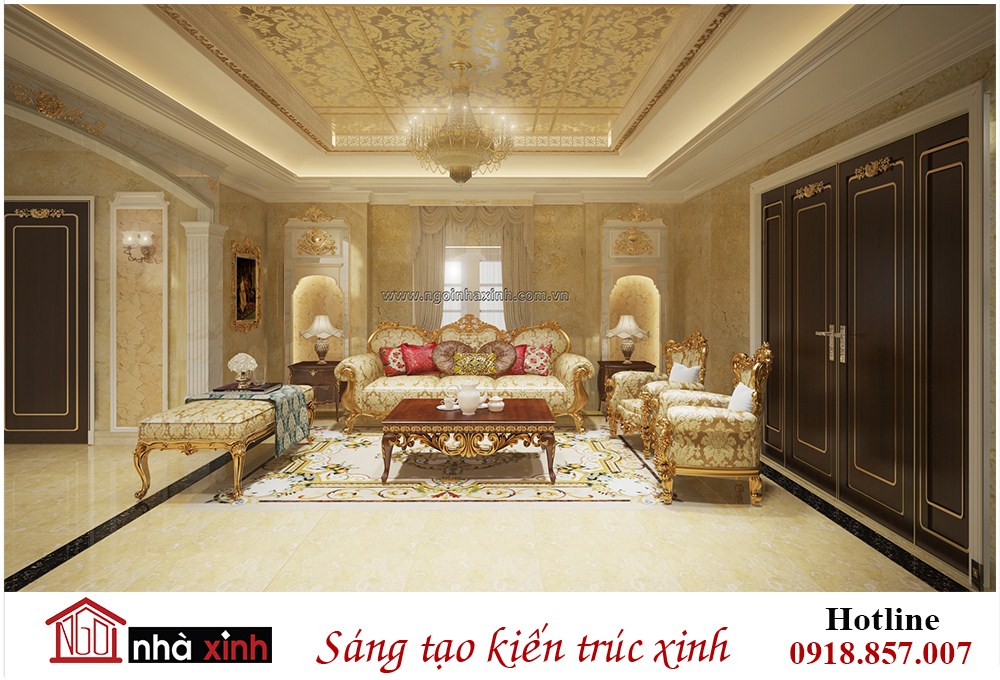 nội thất đẹp phong cách tân cổ điển nhà chị Bình ở Bình Dương được thiết kế bởi Ngôi Nhà Xinh