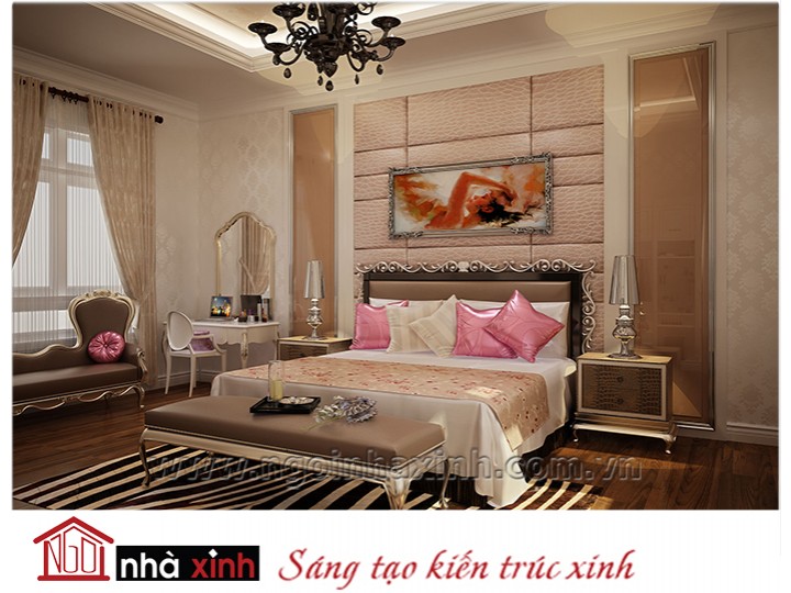Mẫu nội thất cao cấp phòng ngủ cổ điển đẹp NNX-PNCĐ-042