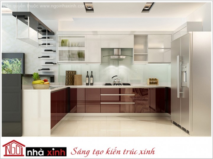 Mẫu Thiết Kế Nội Thất Phòng Bếp & Phòng Ăn Đẹp | Hiện Đại | Anh Thái Phiên - Quận 11 | NT. NNX083
