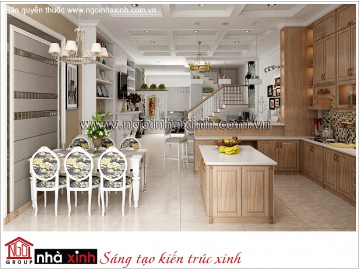 Mẫu Nội Thất Phòng Bếp & Phòng Ăn Đẹp | Hiện Đại | Anh Nghĩa - Tân Bình | NT. NNX 179