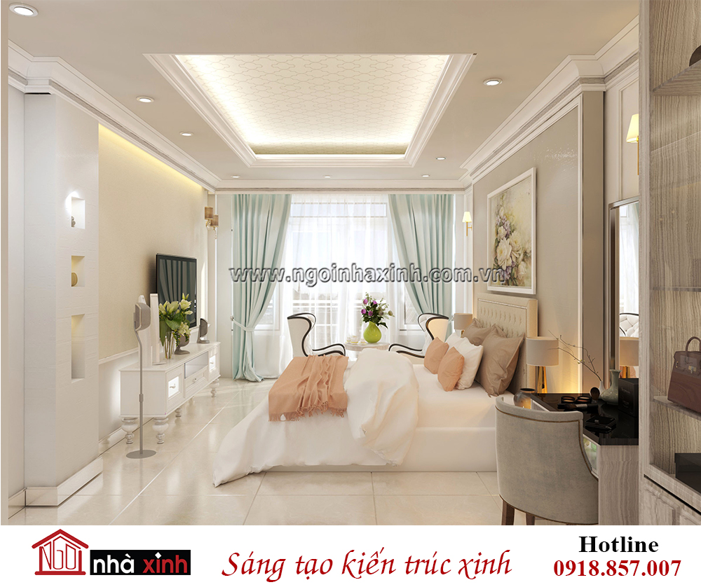 nội thất phòng ngủ đẹp hiện đại nhà chị Xuân ở Phú Nhuận do Nhà Xinh thiết kế
